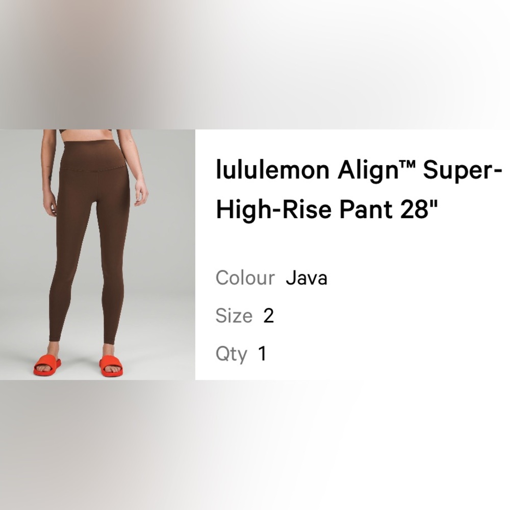 NWOT - Lululemon Align High-Rise Pant in Java - Size 2